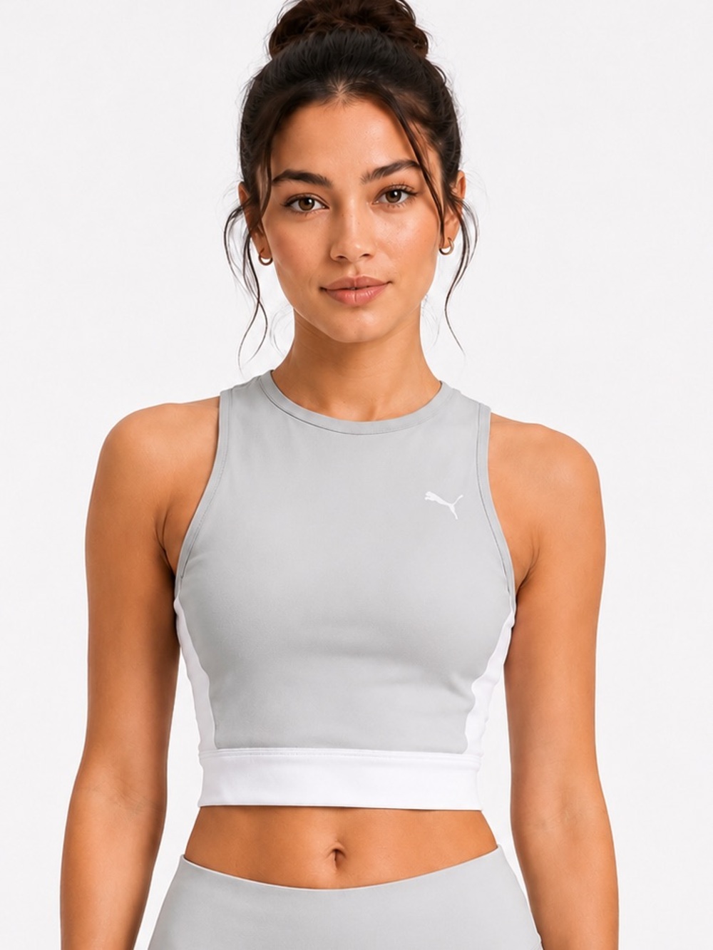 PUMA x Selena Gomez Limited Edition SG Cutout Crop Top Gray XS & S NWT